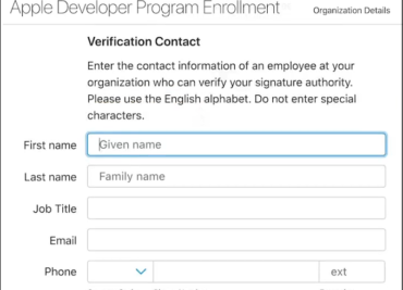 verification contact